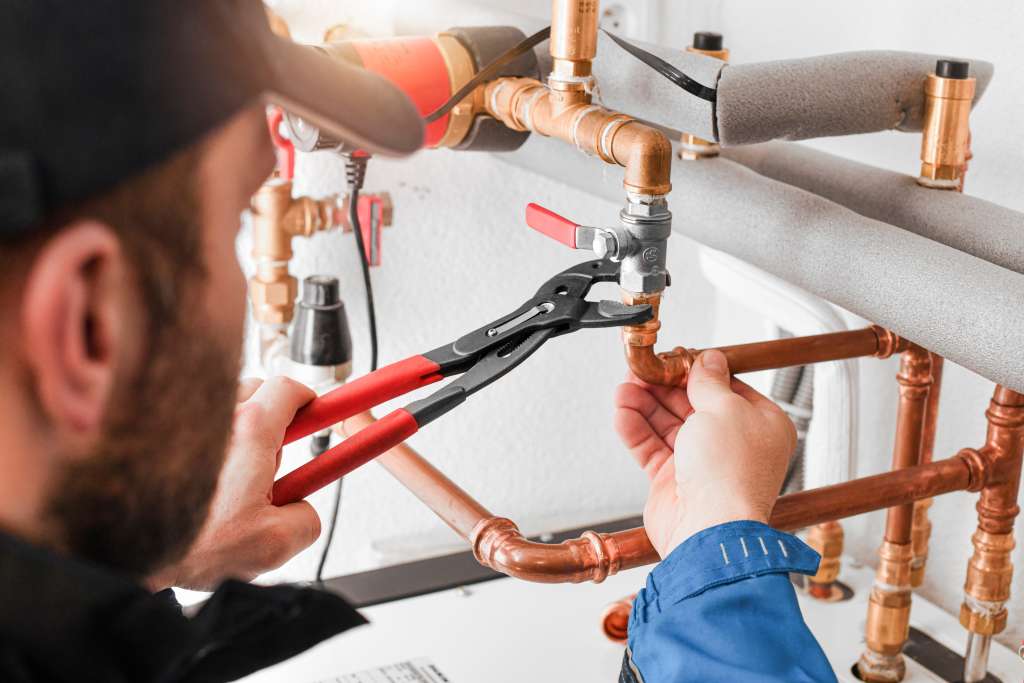 Plumber working